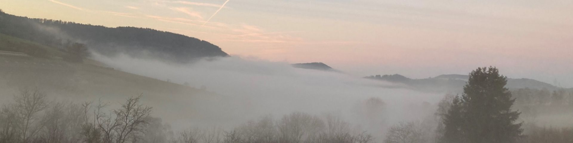 Nebelmeer über dem Jura in Wegenstetten Ende Dezember