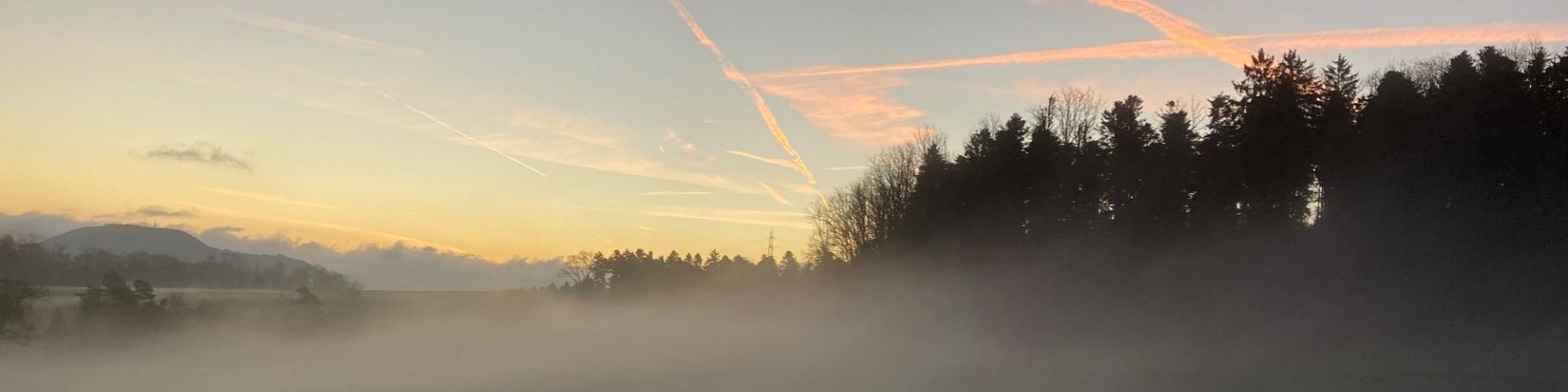Nebelschwaden über dem Jura Ende Dezember